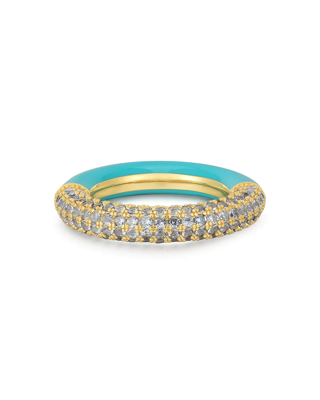 Pave Amalfi Ring - Turquoise - Gold