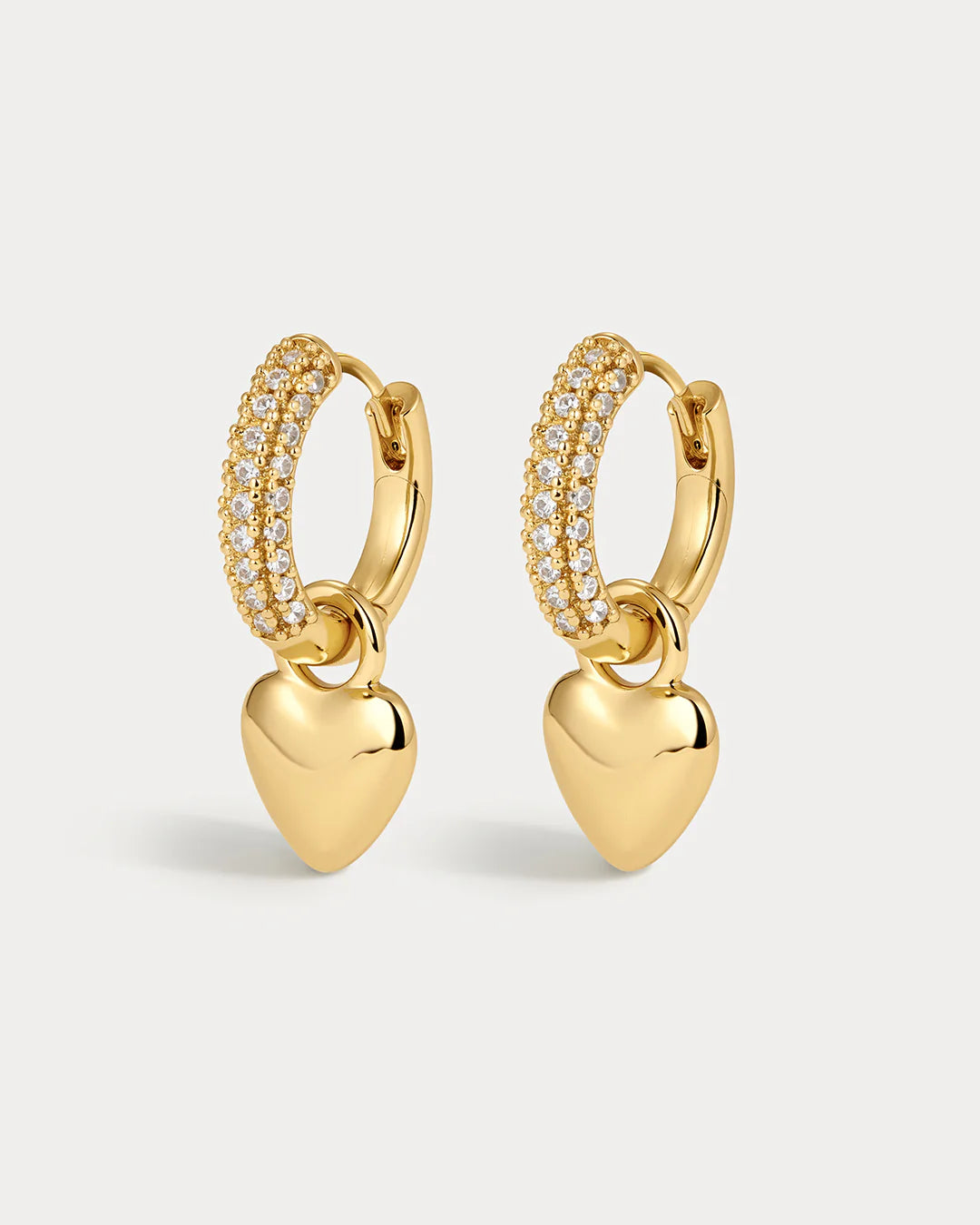 PUFFY HEART HUGGIES - GOLD